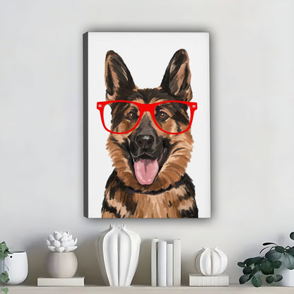 Funny Dog Art - Canvas Wall Art - Abstract Funny Living Room Decor| Liberty Signs #SZ311