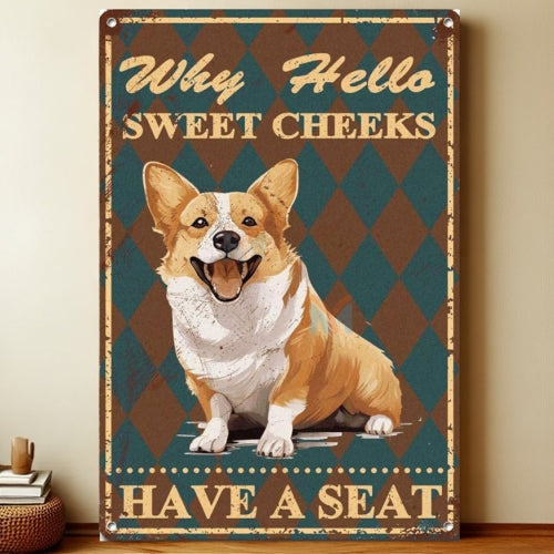 *8x12 Funny Dog Metal Sign – Vintage Tin Wall Art for Pet Lovers & Homes | Liberty Signs #1229