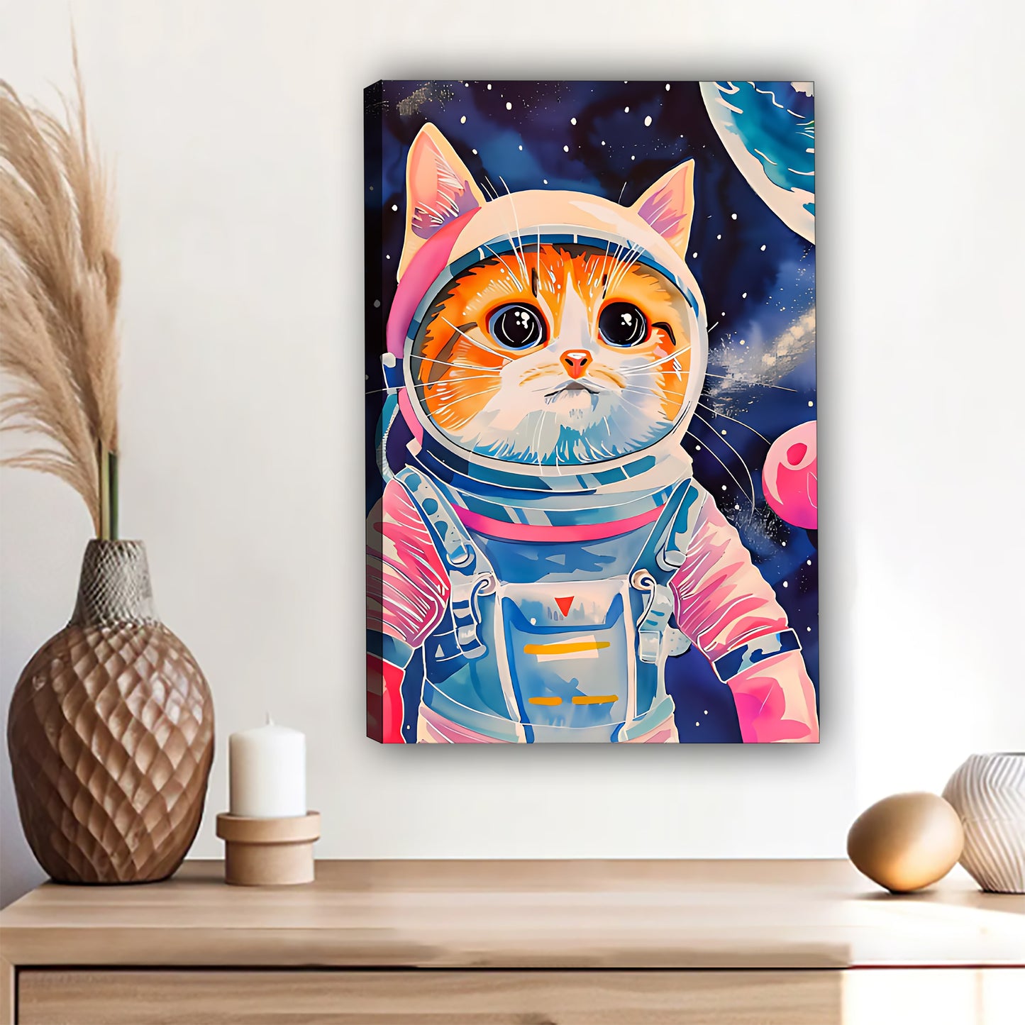 Funny Cat Art - Canvas Wall Art - Abstract Funny Living Room Decor| Liberty Signs #SZ137