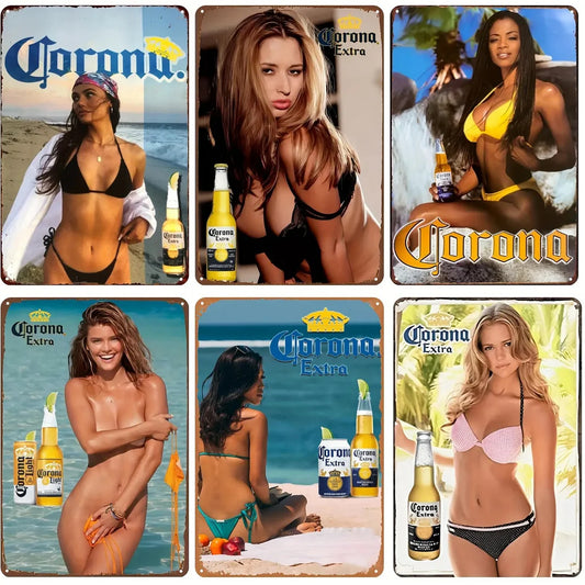 8x12 Pin-Up Girl Metal Sign – Retro Tin Wall Art for Garage & Bar Decor | Liberty Signs #ZH3010