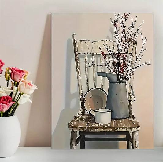 12x16 Pink Peony Floral Canvas Art – Elegant Botanical Print for Bedroom & Entryway | Liberty Signs #F2001