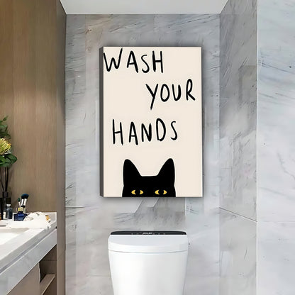 Funny Cat Art - Canvas Wall Art - Abstract Funny Living Room Decor| Liberty Signs #SZ248