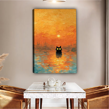 Sunset Cat Seascape Art|Liberty Signs #L509