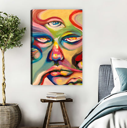 Trippy Psychedelic Face Abstract Wall Art Print|Liberty Signs #L840