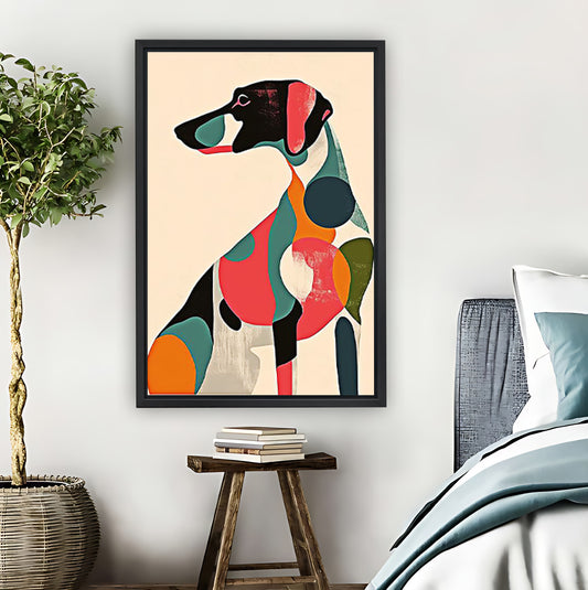 Colorful Geometric Dalmatian Abstract Wall Art Print|Liberty Signs #L848