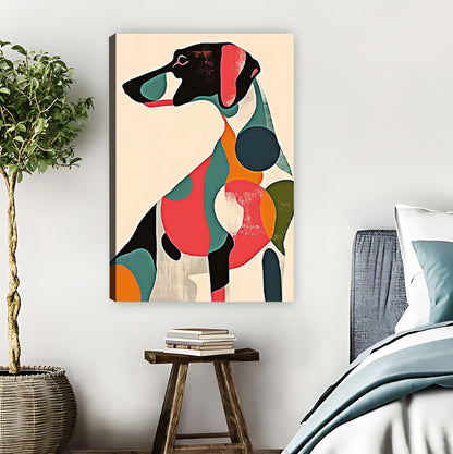 Colorful Geometric Dalmatian Abstract Wall Art Print|Liberty Signs #L848