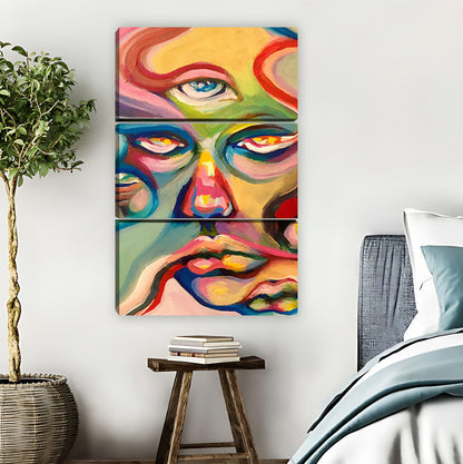 Trippy Psychedelic Face Abstract Wall Art Print|Liberty Signs #L840