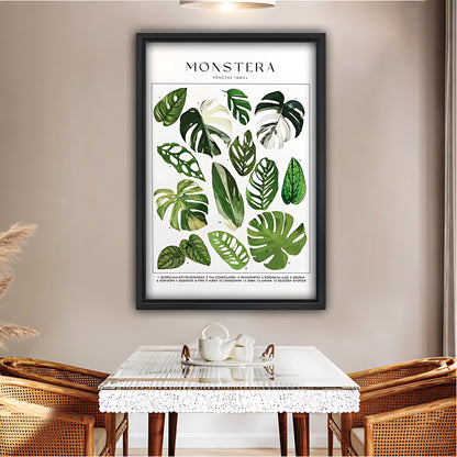Monstera & Tropical Leaf Botanical Art Print | Boho Plant Wall Decor|Liberty Signs #L482