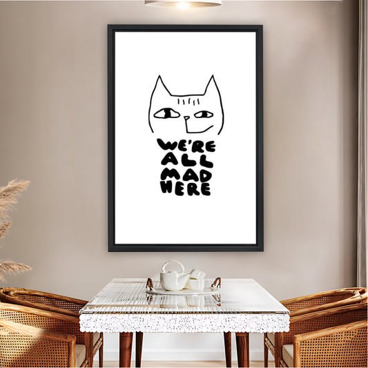 "We're All Mad Here" Cat Faces Wall Art Print| Liberty Signs #L1598
