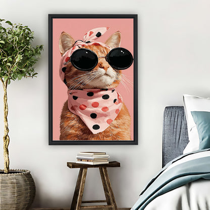 Cool Cat with Bandana & Sunglasses Art Print|Liberty Signs #L801