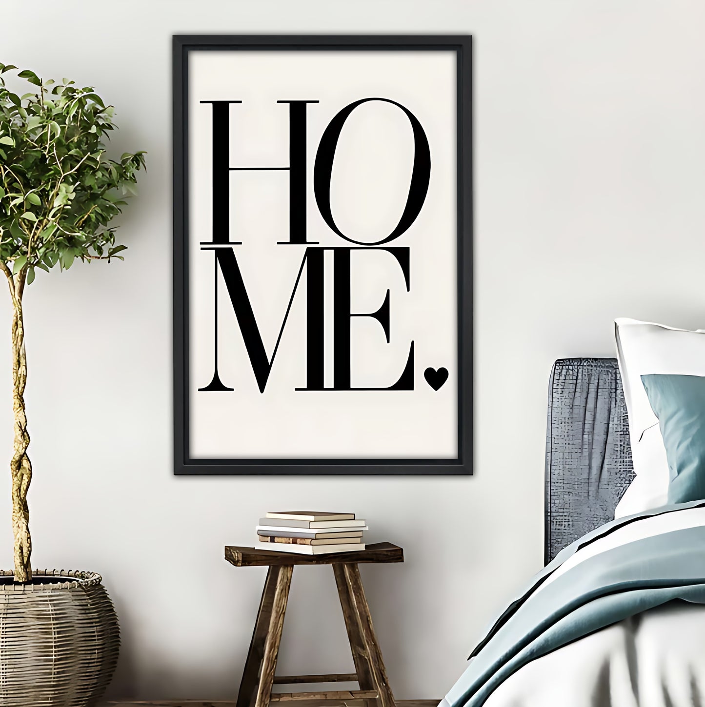 Minimalist "HOME" Typography Wall Art Print|Liberty Signs #L554