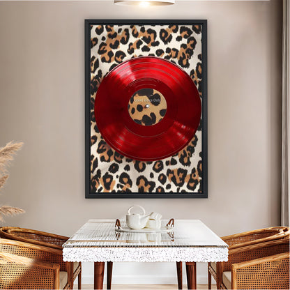Black Cat Retro Record Music Art Print| Liberty Signs #L1533