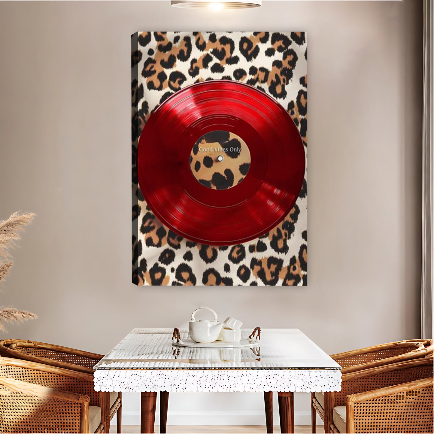 Black Cat Retro Record Music Art Print| Liberty Signs #L1533