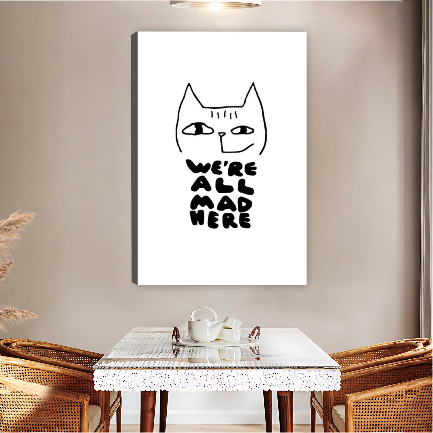 "We're All Mad Here" Cat Faces Wall Art Print| Liberty Signs #L1598