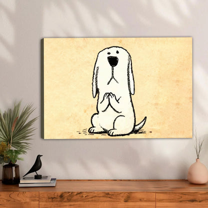 Cute Praying Long-Eared Dog Vintage Wall Art Print| Liberty Signs #L1604