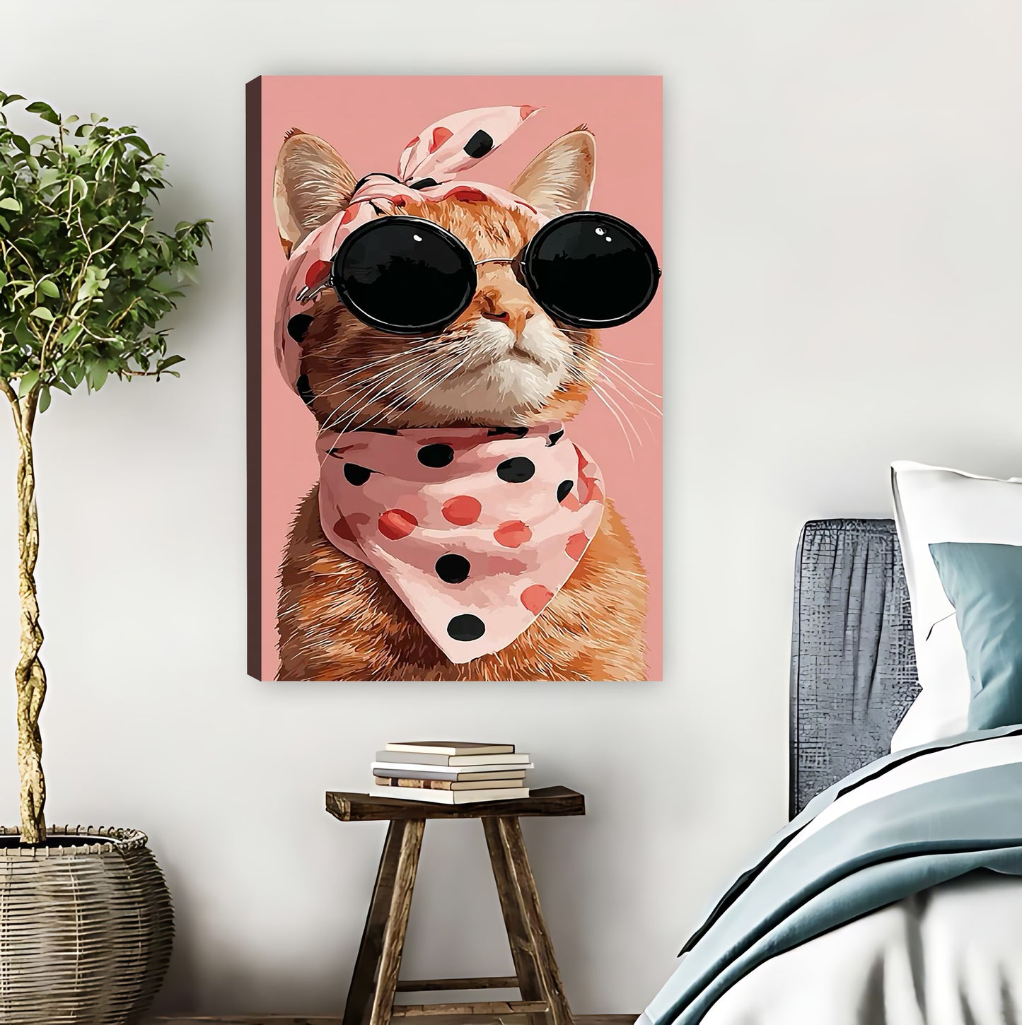 Cool Cat with Bandana & Sunglasses Art Print|Liberty Signs #L801