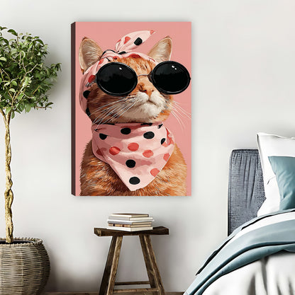 Cool Cat with Bandana & Sunglasses Art Print|Liberty Signs #L801