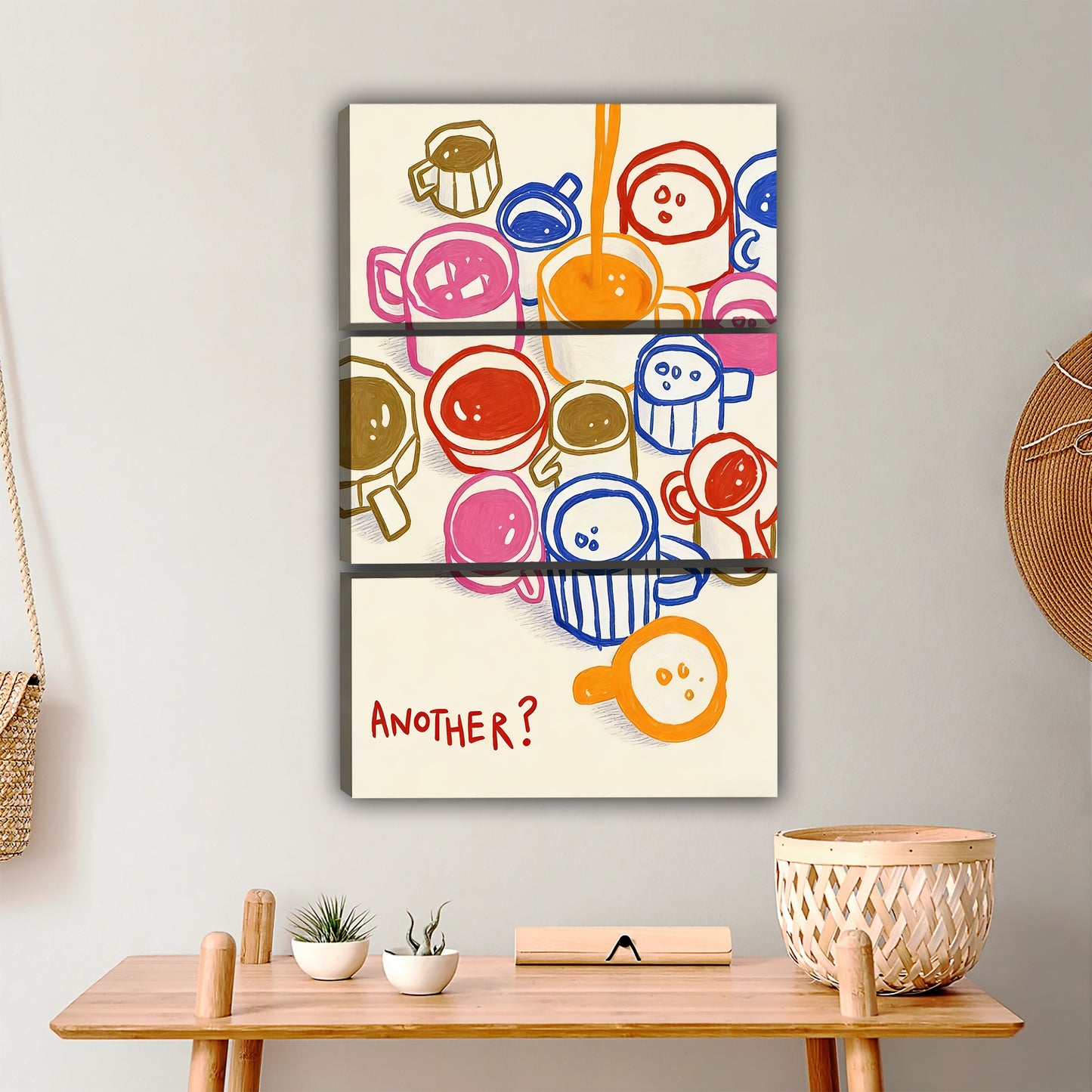 Colorful Smiley Face Doodle Art Print - Playful Pop Art Wall Decor|Liberty Signs #L437