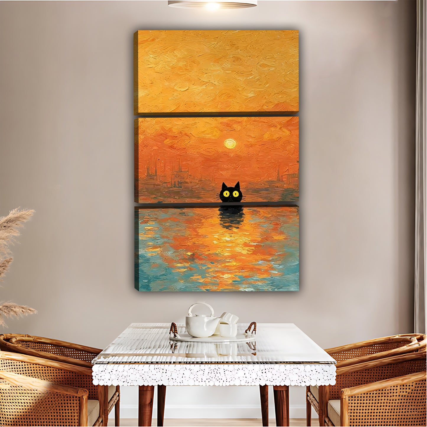 Sunset Cat Seascape Art|Liberty Signs #L509