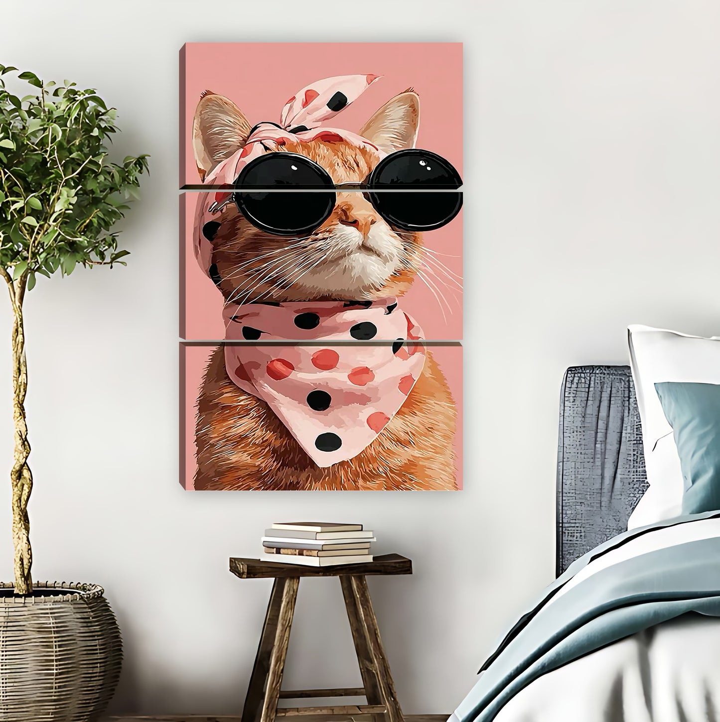 Cool Cat with Bandana & Sunglasses Art Print|Liberty Signs #L801