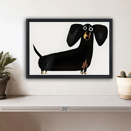Funny Puppy Art -  Canvas Wall Art - Abstract Funny Living Room Decor| Liberty Signs #HZ3100