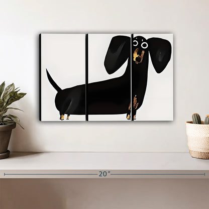 Funny Puppy Art -  Canvas Wall Art - Abstract Funny Living Room Decor| Liberty Signs #HZ3100