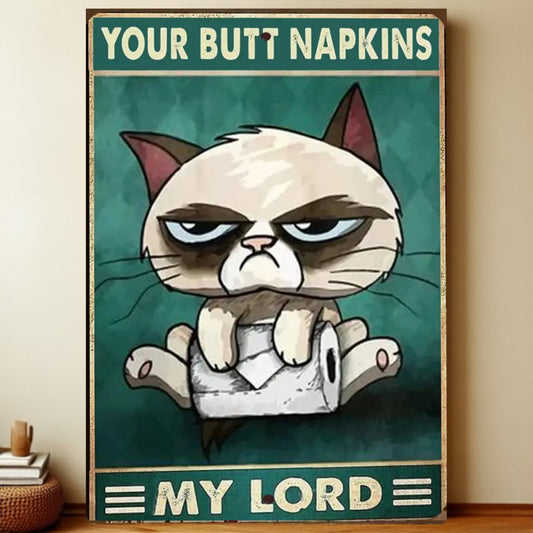 8x12 Cute Cat Metal Sign – Retro Tin Wall Art for Cat Lovers & Kitchens | Liberty Signs #2023