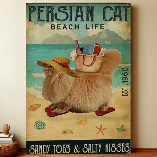 8x12 Cute Cat Metal Sign – Retro Tin Wall Art for Cat Lovers & Kitchens | Liberty Signs #2025