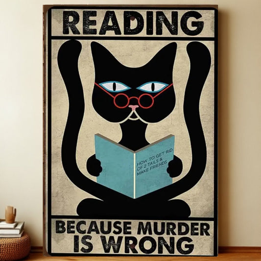 8x12 Cute Cat Metal Sign – Retro Tin Wall Art for Cat Lovers & Kitchens | Liberty Signs #2027