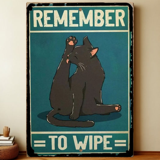 8x12 Cute Cat Metal Sign – Retro Tin Wall Art for Cat Lovers & Kitchens | Liberty Signs #2036
