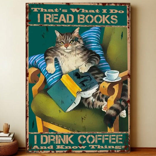 8x12 Cute Cat Metal Sign – Retro Tin Wall Art for Cat Lovers & Kitchens | Liberty Signs #2044