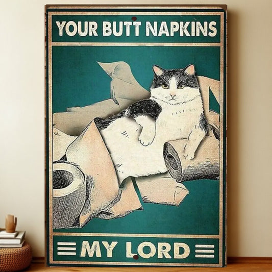 8x12 Cute Cat Metal Sign – Retro Tin Wall Art for Cat Lovers & Kitchens | Liberty Signs #2021