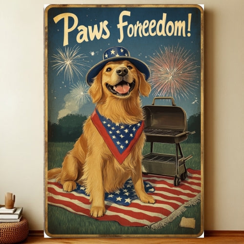 8x12 Patriotic USA Metal Sign – Vintage Wall Art with Flag & Freedom | Liberty Signs #6021