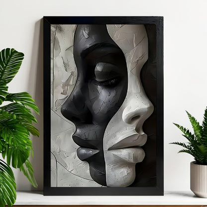 12x18 Neutral Abstract Framed Wall Art – Minimalist Line Art for Office or Studio | Liberty Signs#M3104