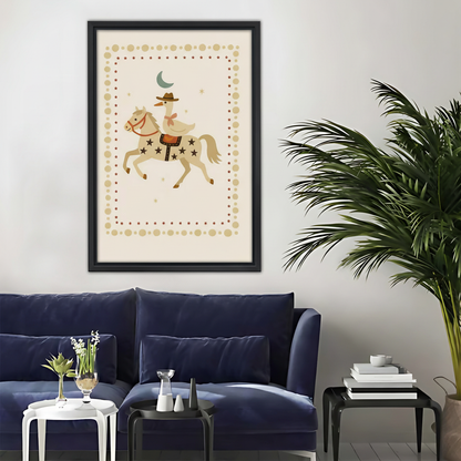 Cowboy Unicorn Wall Art - Whimsical Kids Room Decor|Liberty Signs #L369