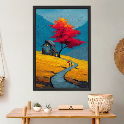 Rainy Day Stroll – Impasto Oil Painting Landscape Wall Art| Liberty Signs#L964