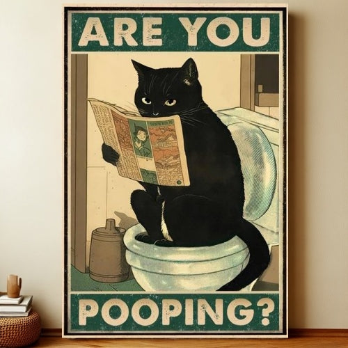 8x12 Cute Cat Metal Sign – Retro Tin Wall Art for Cat Lovers & Kitchens | Liberty Signs #2329