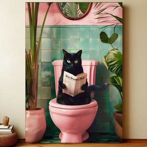 8x12 Cute Cat Metal Sign – Retro Tin Wall Art for Cat Lovers & Kitchens | Liberty Signs #2330
