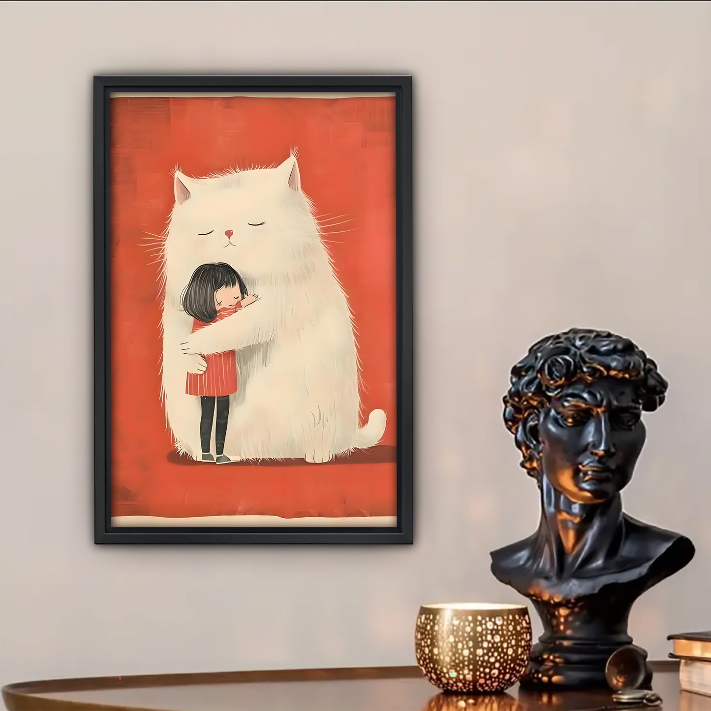 Funny Cat Art - Canvas Wall Art - Abstract Funny Living Room Decor| Liberty Signs #SZ106