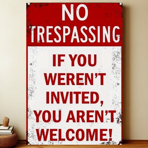 8x12 Warning Metal Sign – People Beyond This Point Metal Teneke Levha Duvar Dekoru | Liberty Signs #A001