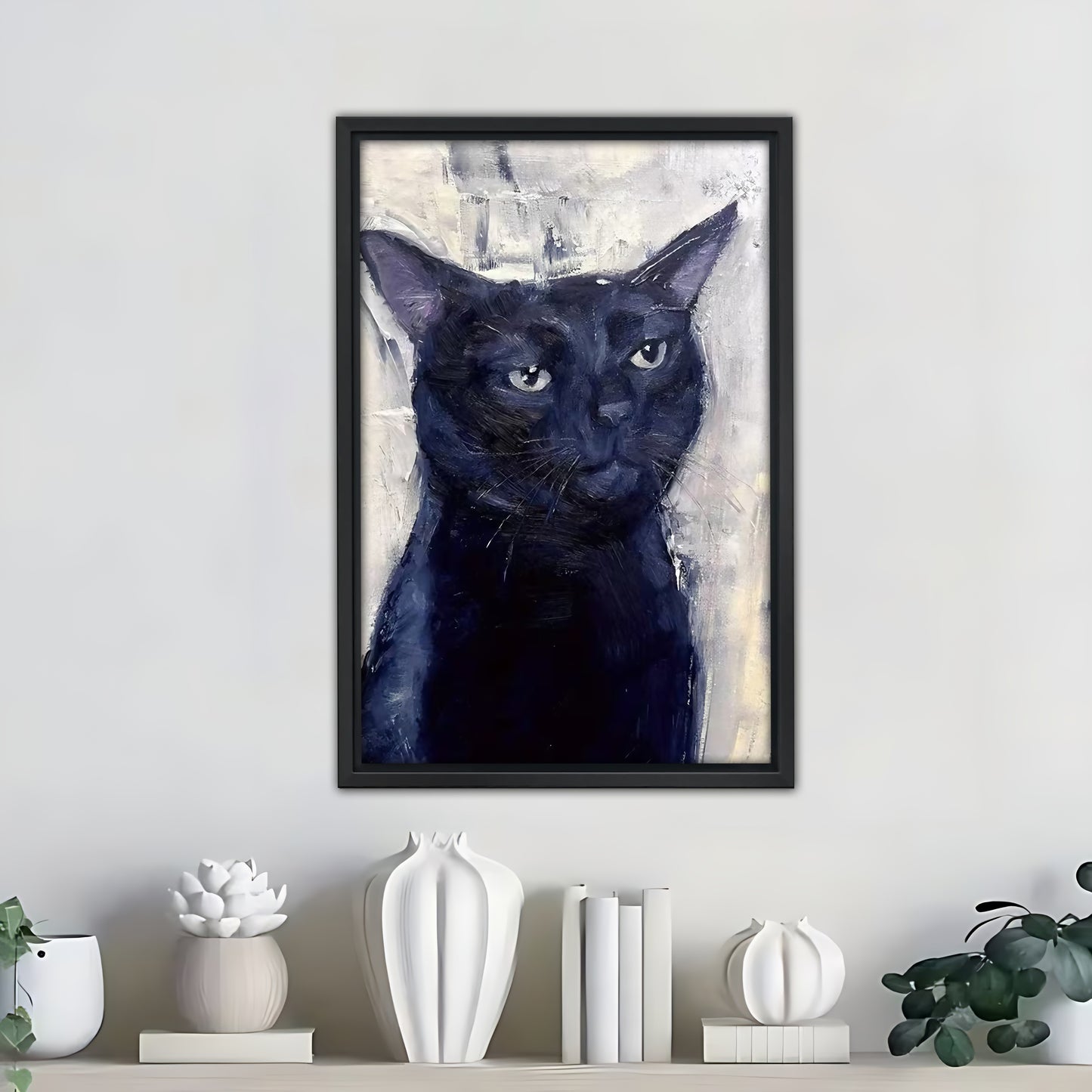 Funny Cat Art - Canvas Wall Art - Abstract Funny Living Room Decor| Liberty Signs #SZ333