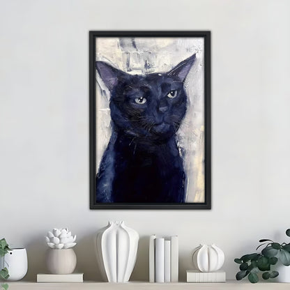 Funny Cat Art - Canvas Wall Art - Abstract Funny Living Room Decor| Liberty Signs #SZ333