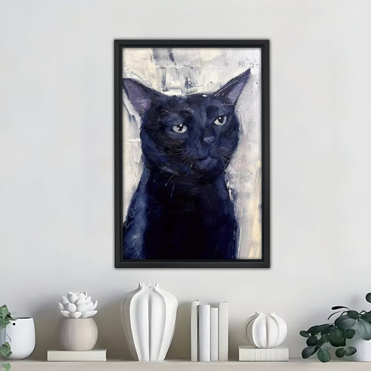 Funny Cat Art - Canvas Wall Art - Abstract Funny Living Room Decor| Liberty Signs #SZ333