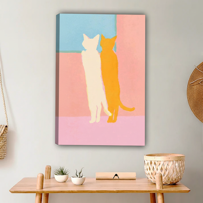 图2 极简双猫背影无框场景