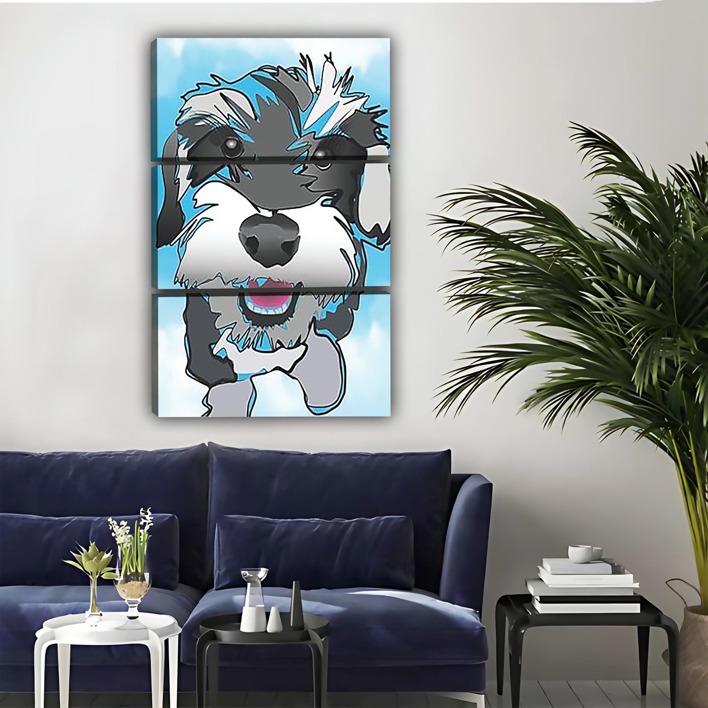 Schnauzer Dog Wall Art - Modern Pop Art Canvas Print| Liberty Signs #L304