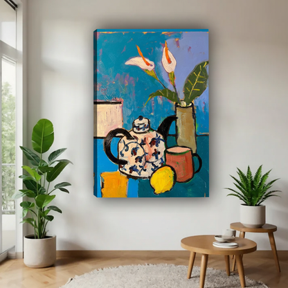 图2-蓝色静物油画