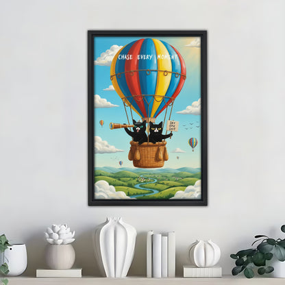 Funny Cat Art - Canvas Wall Art - Abstract Funny Living Room Decor| Liberty Signs #SZ318