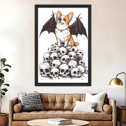 Funny Puppy Art - Canvas Wall Art - Abstract Funny Living Room Decor| Liberty Signs #SZ025