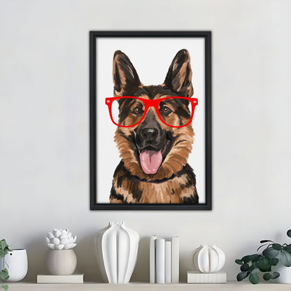 Funny Dog Art - Canvas Wall Art - Abstract Funny Living Room Decor| Liberty Signs #SZ311