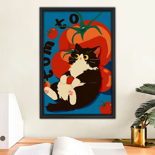 Funny Cat Art - Canvas Wall Art - Abstract Funny Living Room Decor| Liberty Signs #SZ126